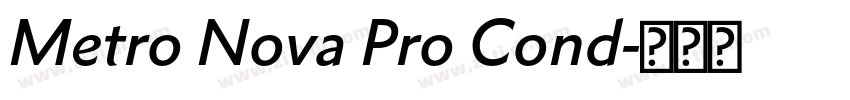 Metro Nova Pro Cond字体转换